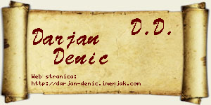 Darjan Denić vizit kartica
